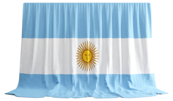 argentino bandera cortina en 3d representación argentina sentido emblema png
