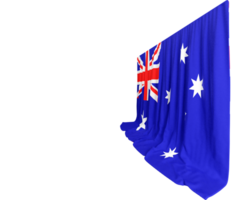 Australisch vlag gordijn in 3d renderen australië verschillend kleding stof png