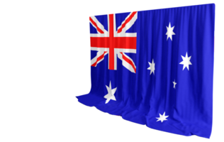 Australian Flag Curtain in 3D Rendering Australia's Diverse Fabric png