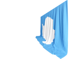 antarctique drapeau rideau dans 3d le rendu antarctique unité illuminé png