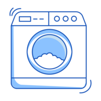 Waschen Maschine Hotel Symbol Gekritzel Stil png