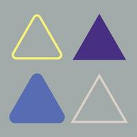 Triangle shape icon vector on a isolated background.