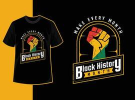 Typography vintage black history month t shirt design with black history quote and vector shape