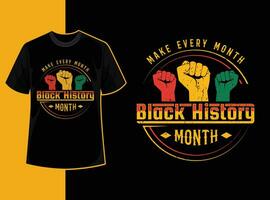 Typography vintage black history month t shirt design with black history quote and vector shape