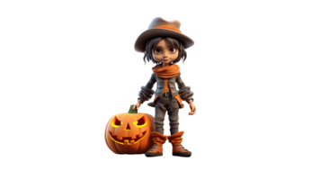 a cartoon character with a pumpkin on his head illustration png