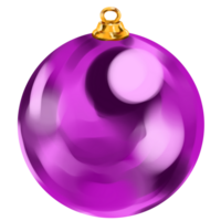 Purple Christmas bubble png