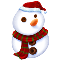 Snowman wearing scarf png