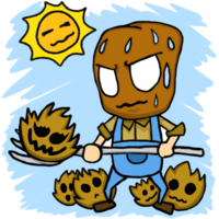 Illustration von Halloween seriell Mörder Farmer Sublimation png