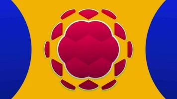 Animating hexagon shapes on yellow background. video