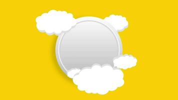 cloud computing concept with circle shapes on yellow. video