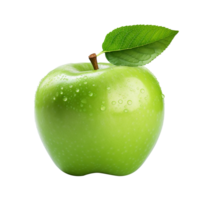 Apple png isolated green Apple Transparent Background AI Generated