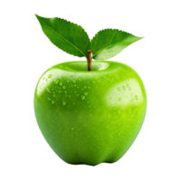 manzana png aislado verde manzana transparente antecedentes ai generado