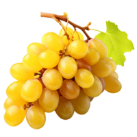 Grape png isolated a yellow Grape bunch transparent background AI Generated