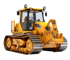 Bulldozer png construction machinery transparent background AI Generated