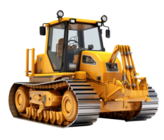 Bulldozer png Konstruktion Maschinen transparent Hintergrund ai generiert