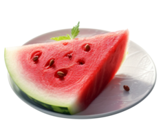 watermeloen PNG een watermeloen transparant achtergrond ai gegenereerd
