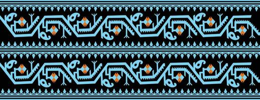 Jamdani sari border pattern design. Vector seamless fabric pattern design.