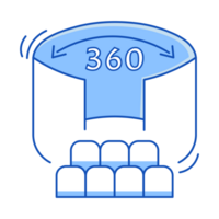 360 View Virtual Reality Icon Doodle Style png