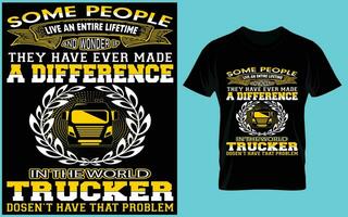Truck Driver Vector T Shirt Design