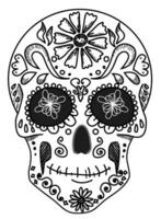 Skull isolated on white background. Day of the dead. Design element vector