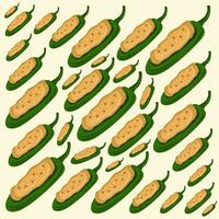 Jalapeno poppers snack vector illustration for graphic design and decorative element