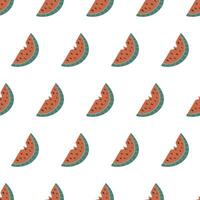 Seamless pattern with watermelons vector