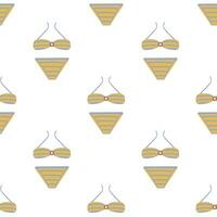 Seamless pattern with swimsuit vector