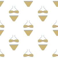 Seamless pattern with swimsuit vector