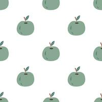 Seamless pattern with apples vector