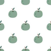 Seamless pattern with apples vector