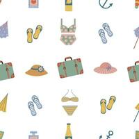 Beach seamless pattern vector