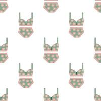 Seamless pattern with swimsuit vector