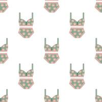 Seamless pattern with swimsuit vector