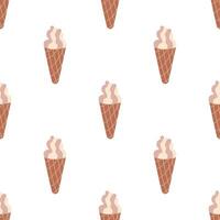 Seamless pattern with ice cream vector