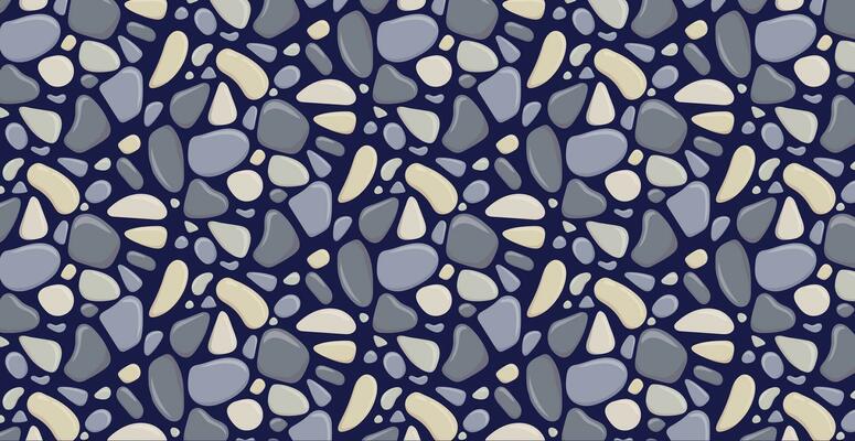 colorful Pebble stone , shingle beaches seamless pattern