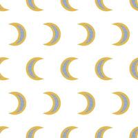 Seamless pattern with the moon vector