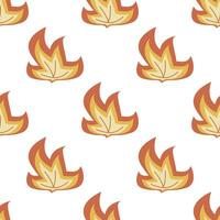 Seamless pattern with flames and fire. vector