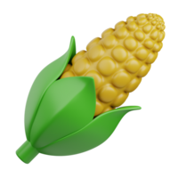 3d rendering corn isolated useful for food, allergen, allergy, disease and antigen design element png