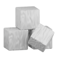 3d le rendu sucre cubes isolé utile pour nourriture, allergène, allergie, maladie et antigène conception élément png