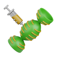 3d interpretazione ogm isolato utile per cibo, allergene, allergia, malattia e antigene design elemento png