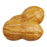 3d rendering peanut isolated useful for food, allergen, allergy, disease and antigen design element png