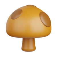 3d rendering mushroom isolated useful for food, allergen, allergy, disease and antigen design png