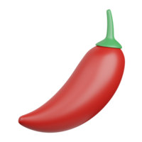 3d rendering chili isolated useful for food, allergen, allergy, disease and antigen design element png