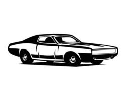 dodge super bee 1969 silhouette. simple vector illustration. best for logos, badges, emblems. available in eps 10