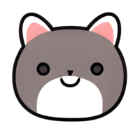 minimalistic cat stickers Ai generated png