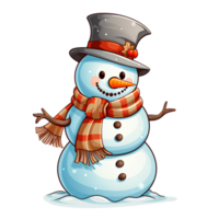 Ai generated cute snowman png