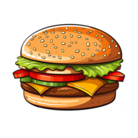 ai generado delicioso hamburguesa png