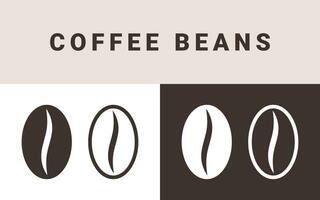 Coffee beans. Coffee signs. Brown coffee bean icons. Vector scalable graphics