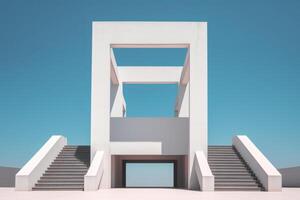 Otherworldly Minimalist Architecture Design Photo Generative AI