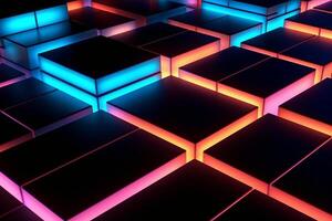 Sleek Modern Geometric Glowing Shapes Outline Background photo